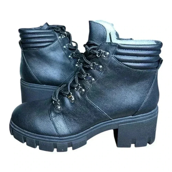 Sun & Stone Women's (Rutheep ) Black Lace-Up Ankle Boots - Picture 2 of 10